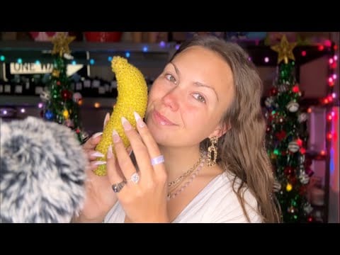 asmr with things i already own (beaded fruit 🍎🍌, tapping, etc)