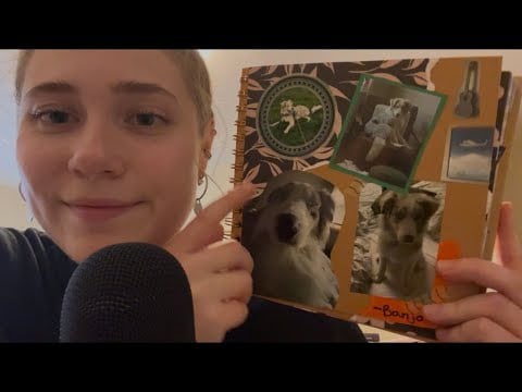 ASMR showing you my scrapbook + life updates 