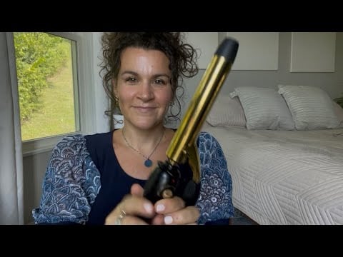 ASMR: Styling Your Hair (Hair curling and Hair Parting) 