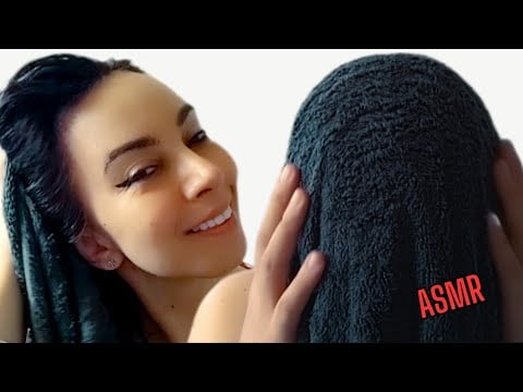 ASMR FABRIC SOUNDS - MORNING ROUTINE - TOWEL SOUNDS - SCALP - WET HAIR -