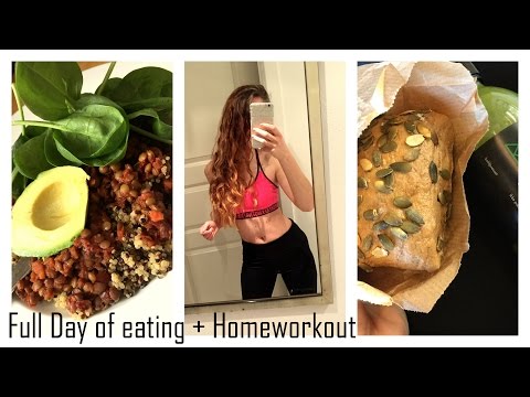 FULL DAY OF EATING + HOMEWORKOUT👙💪🏻 | Vegan & fit