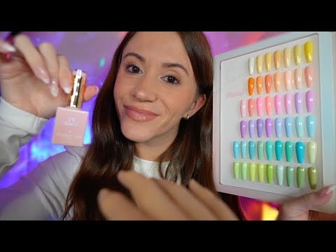 ASMR Painting Your Valentines Nails 💞 (personal attention, nail painting)