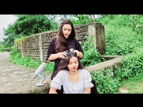 Asmr | head massage by a beautiful girl taking me a  heaven😴🤩 | #asmr