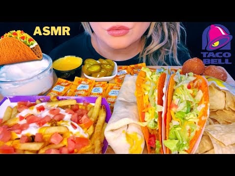 ASMR TACO BELL MUKBANG (NO TALKING) EATING SOUNDS