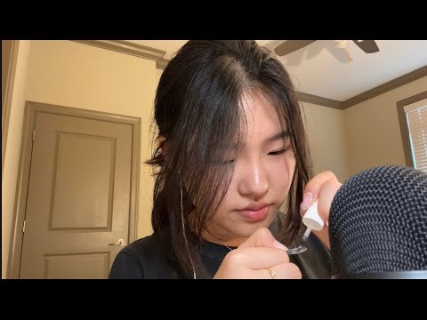 ASMR literally doing my left gel x nails for 40 minutes
