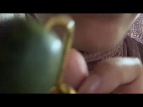ASMR | Fast facial spa, face roller & whisper (camera touching)