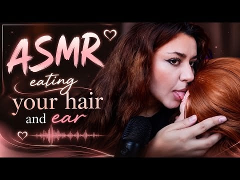ASMR Eating your hair and ear mouth sounds for sleep 
