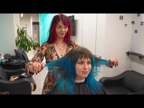 ✂️ (ASMR) Perfect Hair Color & Haircut by Russian Hair Stylist