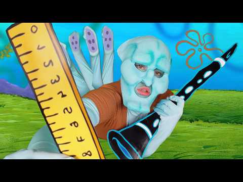 ASMR Handsome Squidward gives you facial reconstruction! 🗿🩹🍔