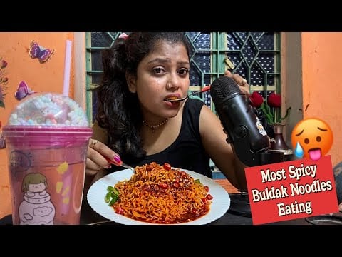 ASMR Most Spicy Buldak Noodles Eating 🥵