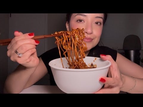 ASMR | Black bean noodles 🥢