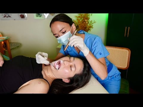 ASMR Dental Exam |Teeth Checkup & Realistic Cleaning | Tooth Brushing, Floss, Medical Exam Tingles