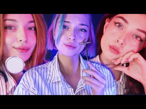 🩺 АСМР 3 ВРАЧА, 1 ПАЦИЕНТ 👩‍🔬. Сможешь пройти всех не уснув? 💉 | asmr 3 doctors