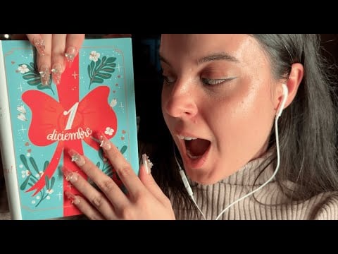 ASMR Leyendo las primeras páginas de un libro de adviento navideño ♡
