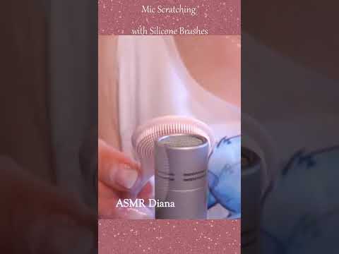 ASMR Mic Scratching with Silicone Brushes ❤️ #shorts  #asmr