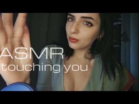 ASMR Softly touching your face, mouth sounds for your sleep~