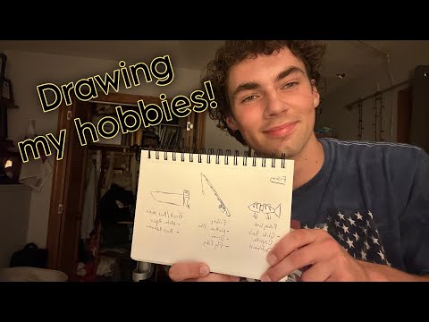 ASMR Drawing and Explaining my hobbies! Soft spoken draw and ramble
