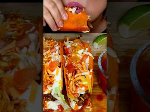 Homemade Cheesy Tacos #asmr #mouthsounds #food  #tacos