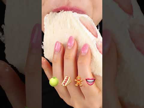 Giant melon jelly, Strawberry sandwich, Wax candy, candy eating sound ASMR