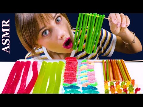 ASMR NOODLE JELLY, GUMMY CANDY 다양한 젤리 NO TALKING EATING SOUNDS MUKBANG