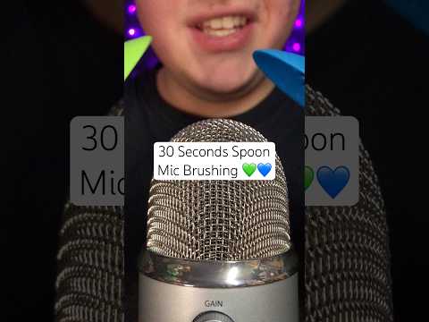 30 Seconds Spoon Mic Brushing! 🩵 #asmr