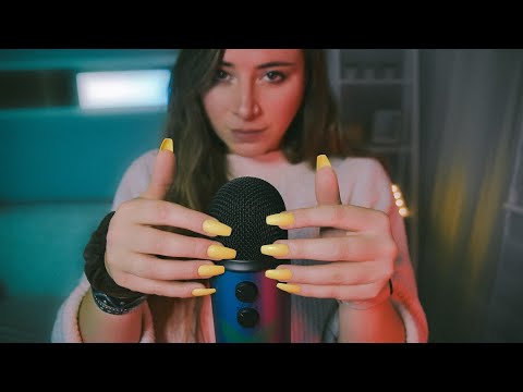 ASMR Fast mic scratching and tapping fake nails (no talking)