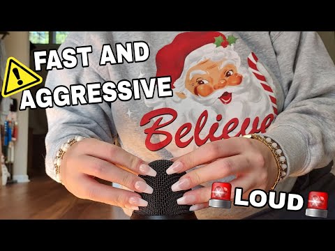 FAST AND AGGRESSIVE MIC TAPPING ONLY ASMR