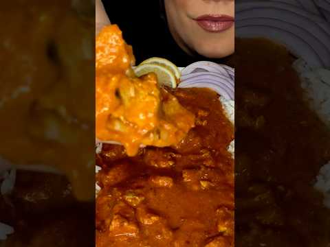 Huge Butter Chicken Platter #asmr #indian #butterchicken #shortsindia