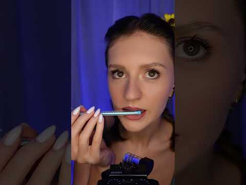 ASMR mouth sounds & pen eating 👅 #asmr #asmrvideo