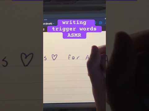 ASMR iPad Writing Sounds📝 writing my favorite asmr trigger words #asmr #writingasmr #triggerwords