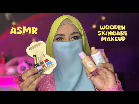 ASMR - Doing Your Wooden Skincare , Makeup , Hair 🪵💄👩‍🦰