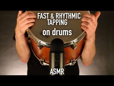 ASMR Fast & Rhythmic Tapping On Drums (No Talking)