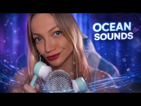 ASMR Ocean Sounds 🌊 No Talking (Brush Mic + Seagull Sounds)