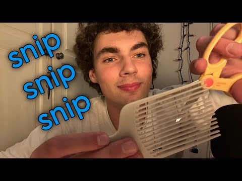 ASMR giving you a super awesome haircut! | whispered personal attention