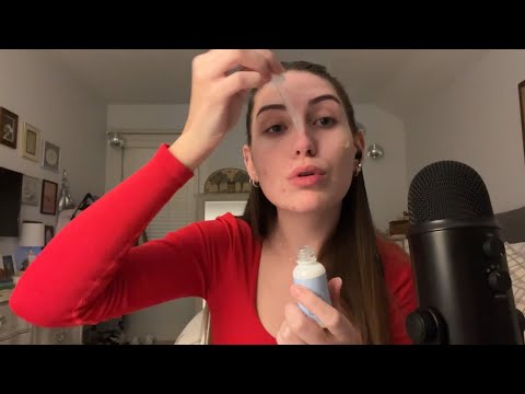 ASMR | Doing My (New) PM Skincare Routine (No talking, sounds only, personal attention!!) 🌙🧖🏽‍♀️🌷