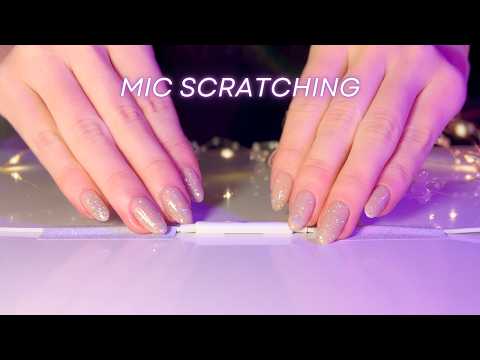 ASMR Simple but Tingly🤤 Various Microphone Scratching & Tapping🩵 (with background music)
