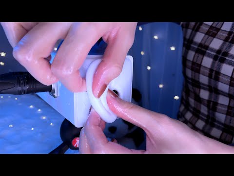 ASMR Brain Melting Ear Massage for Sleep (No Talking)😴 lotion, oil, gel, cream / 耳マッサージ [SR3D]