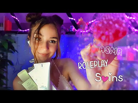 ASMR Soirée Cocooning entre amis : SOIN du VISAGE ♥ (avec la vitre)