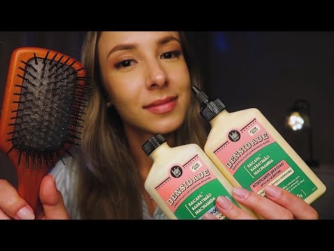 ASMR 🛋️ MEXENDO no seu CABELO até você DORMIR (shampoo, cremes, óleos..)