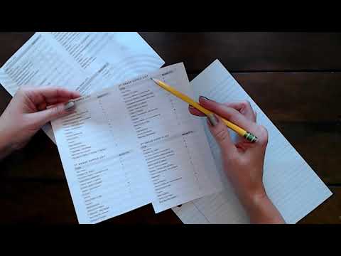 ASMR Request | Copying School Supply Lists (Pencil Sounds/Inaudible Whisper)