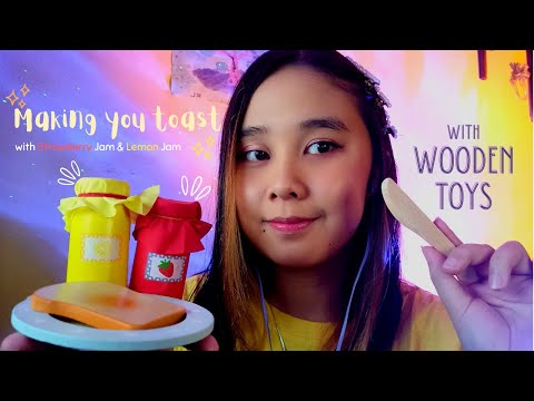 ASMR | Making you Toast of Wooden Toys 🍞 - Personal Attention 🌹 Wooden Roleplay Bread Toaster🍓🍋