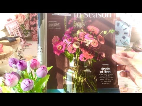 ASMR crinkly magazine page flip - Southern Living; soft spoken commentary