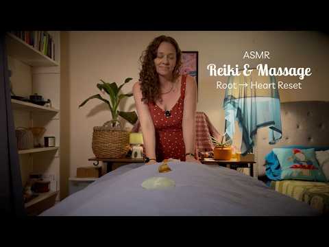 ASMR Reiki & Massage (Crinkly Sounds 😌) | Elemental Chakra Healing for Creativity & Confidence(🌱💦🔥💨)