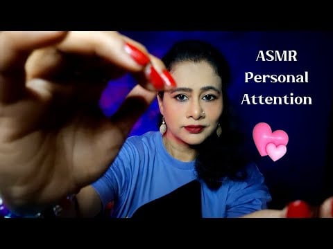 ASMR Touching Your Face Gently + Soft Mouth Sounds for Sleep 🌙