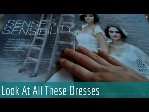 ASMR Soft Spoken - Relaxing Bridal Magazine Flipping