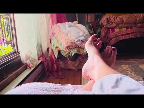 ASMR early Saturday morning, bare feet rest