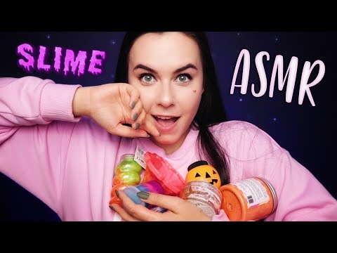 АСМР | СЛАЙМЫ ЛИЗУНЫ ПЛАСТИЛИН 😍 ЛИПКИЕ ЗВУКИ И ВИЗУАЛЬНЫЕ ТРИГГЕРЫ 🍊 ASMR | SLIMES