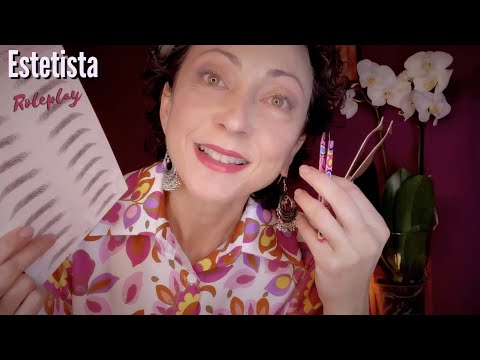 [ASMR] Estetista Roleplay  SOPRACCIGLIA Tatuaggio Depilazione Applicazione Ciglia Finte ITA