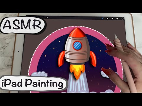 ASMR - Paint with me in Procreate - iPad Writing Sounds - Whispering - Pencil Sounds