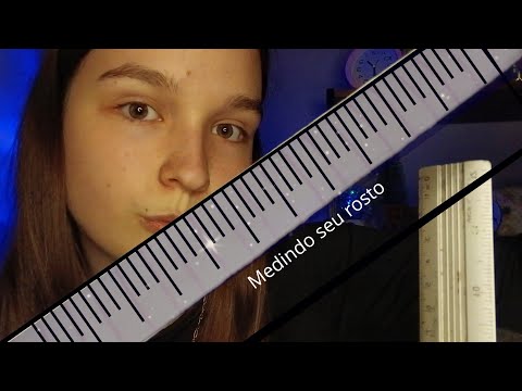 ASMR MEDINDO SEU ROSTO (teste de simetria de face) muito relaxante!